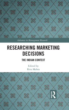 Ritu Mehta - Researching Marketing Decisions: The Indian Context