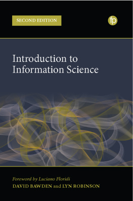 David Bawden Introduction to Information Science