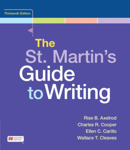 Rise B. Axelrod - The St. Martins Guide to Writing