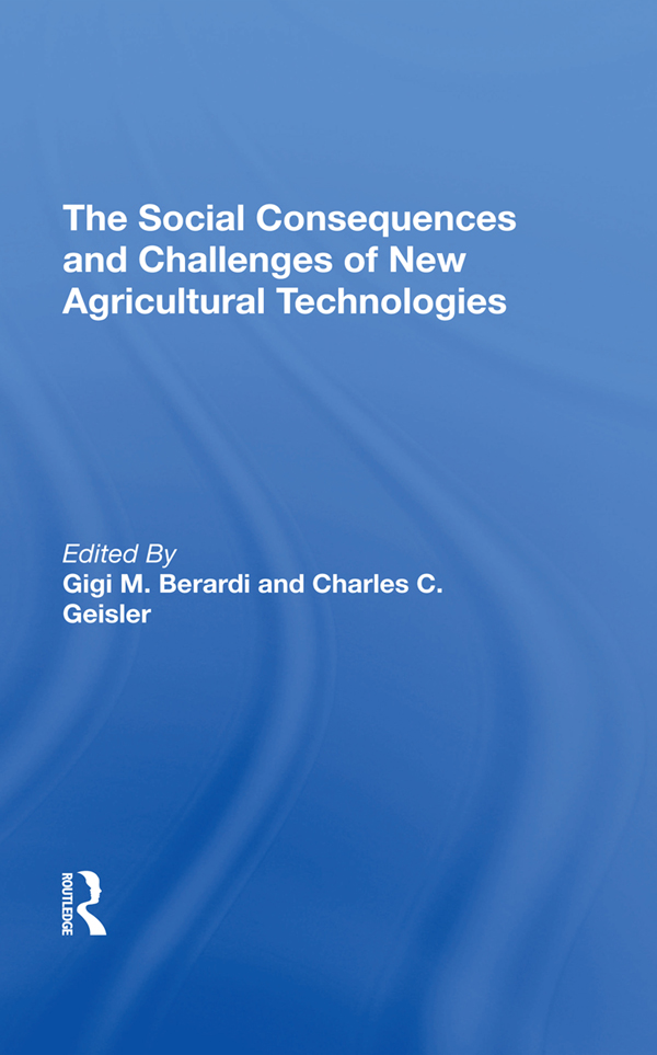 The Social Consequences and Challenges of New Agricultural Technologies Other - photo 1