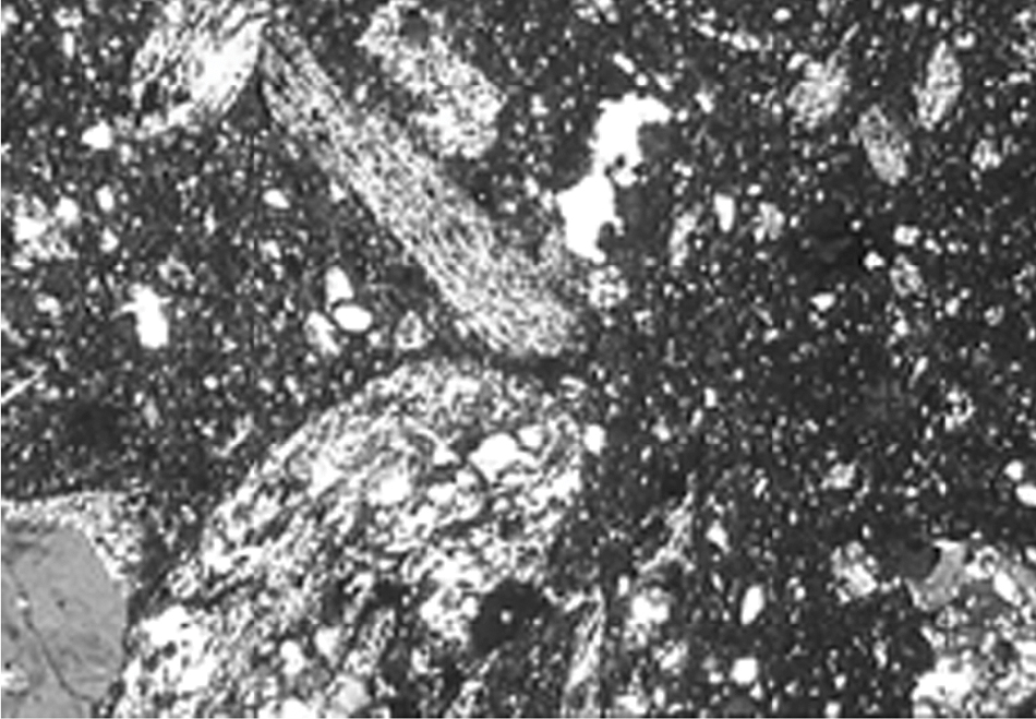 Figure 1 Photomicrograph of a thin section of a coarse vessel from Mochlos in - photo 3