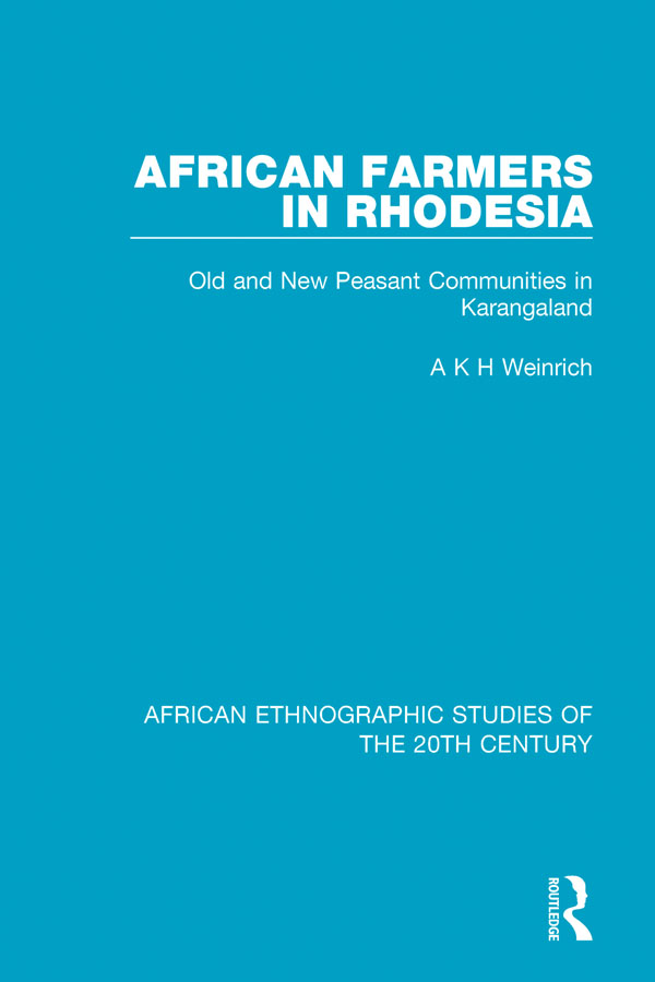 AFRICAN ETHNOGRAPHIC STUDIES OF THE 20TH CENTURY Volume 73 AFRICAN FARMERS IN - photo 1