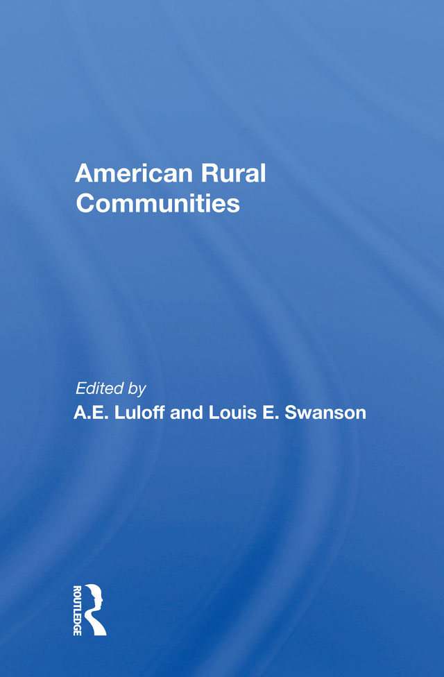 American Rural Communities American Rural Communities Edited by AE Luloff - photo 1