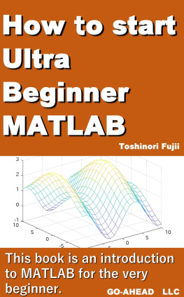 Fujii How to start Ultra Beginner MATLAB