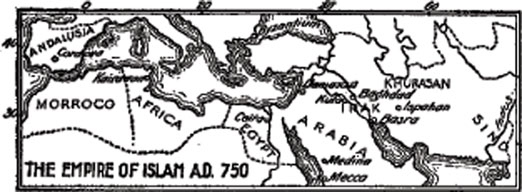 Map 1 is an outline sketch on Mercators Projection of the Empire of Islam in - photo 3