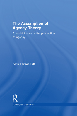 Kate Forbes-Pitt The Assumption of Agency Theory