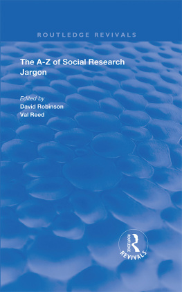 David Robinson - The A–Z of Social Research Jargon