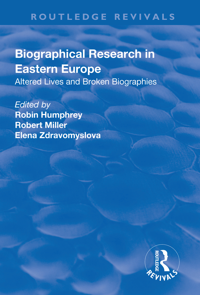 BIOGRAPHICAL RESEARCH IN EASTERN EUROPE Biographical Research in Eastern - photo 1