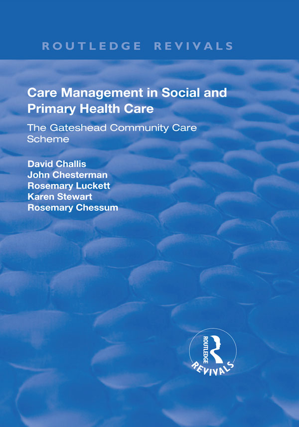 Care Management in Social and Primary Health Care This work was undertaken by - photo 1