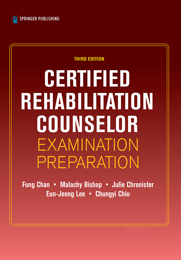 i Certified Rehabilitation Counselor Examination Preparation ii Fong Chan - photo 1