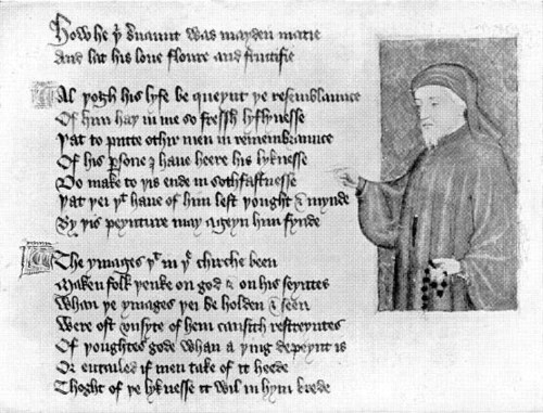 PORTRAIT OF CHAUCER PAINTED BY ORDER OF HIS PUPIL THOMAS HOCULEVE IN A COPY OF - photo 3