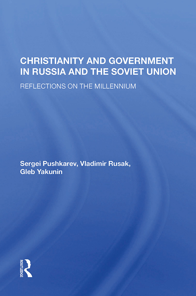 CHRISTIANITY AND GOVERNMENT IN RUSSIA AND THE SOVIET UNION CHRISTIANITY - photo 1