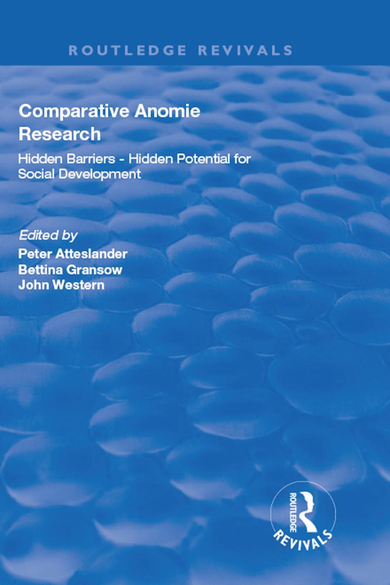 COMPARATIVE ANOMIE RESEARCH Comparative Anomie Research Hidden barriers - - photo 1