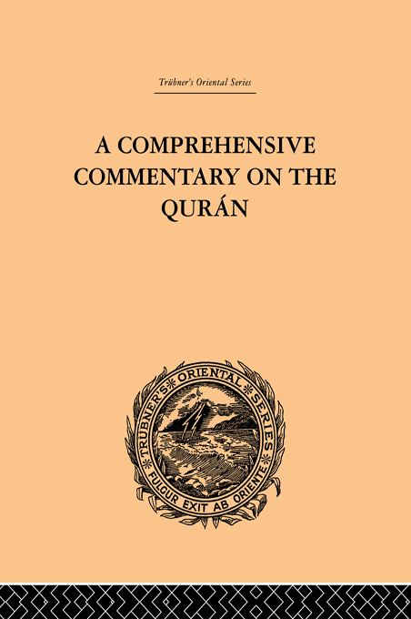 Trbners Oriental Series A COMPREHENSIVE COMMENTARY ON THE QURN Trbners - photo 1