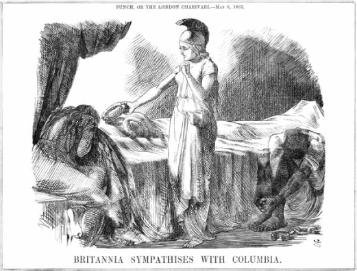 Britannia Sympathizes with Columbia Punch Magazine 6 May 1865 by the - photo 1