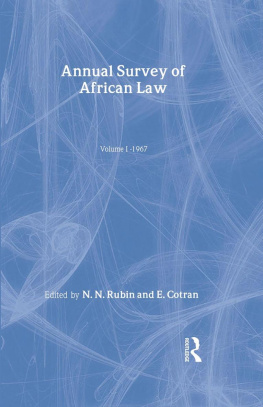 Eugene Cotran - Annual Survey of African Law Cb