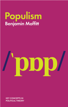 Benjamin Moffitt Populism (Key Concepts in Political Theory)