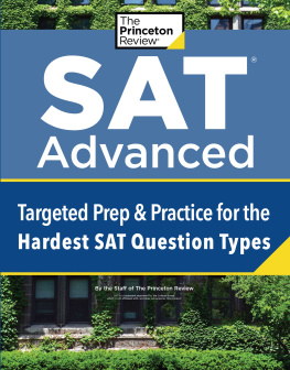 The Princeton Review SAT Advanced: Targeted Prep & Practice for the Hardest SAT Question Types