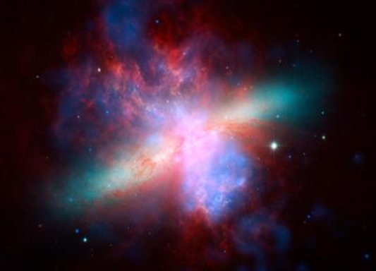 Infrared image of the M82 galaxy Image Hubble Space Telescope Chandra X-ray - photo 1