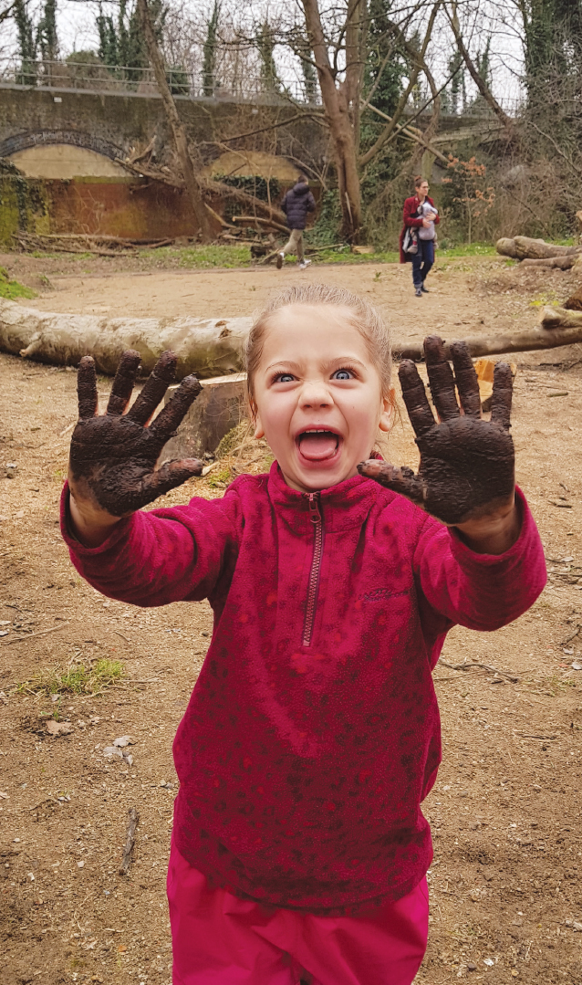 Kens youngest Elsie showing off her muddy hands dirt-tastic Chapter One A - photo 5