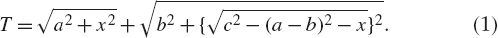 Our problem is to find the x that minimizes T and as we know from AP calculus - photo 6