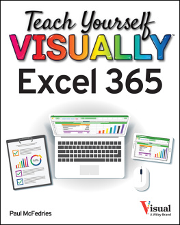 Paul McFedries Teach Yourself VISUALLY Excel 365