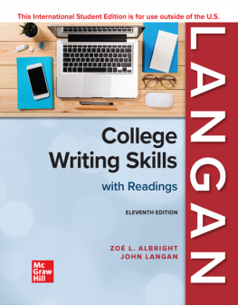 John Langan - ISE College Writing Skills with Readings