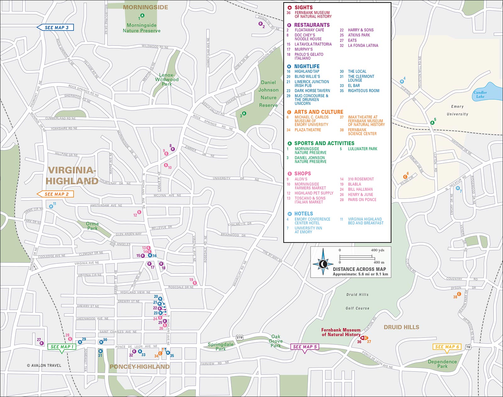 Map 5 Little Five Points and East Atlanta map halves follow - photo 13