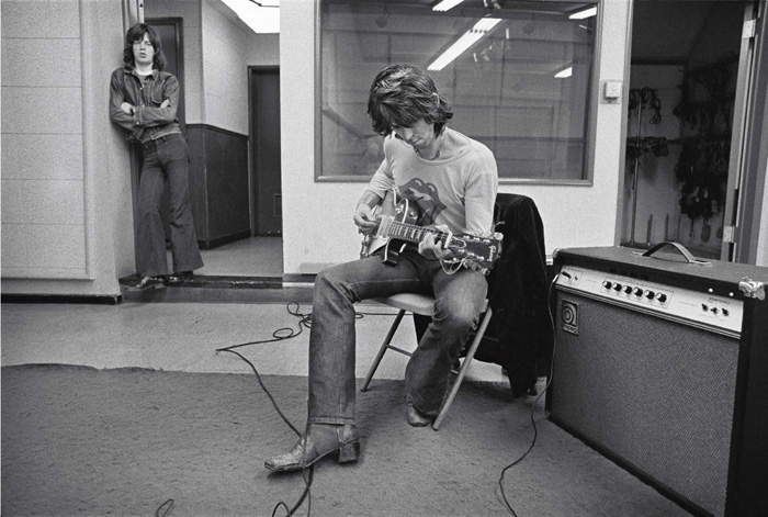 Mick Jagger and Keith Richards at Sunset Sound doing post-production work on - photo 7