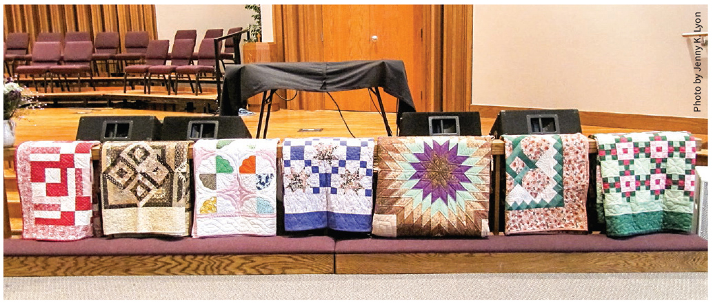 A few of my mothers quilts displayed at her funeralshe was prolific My mother - photo 1