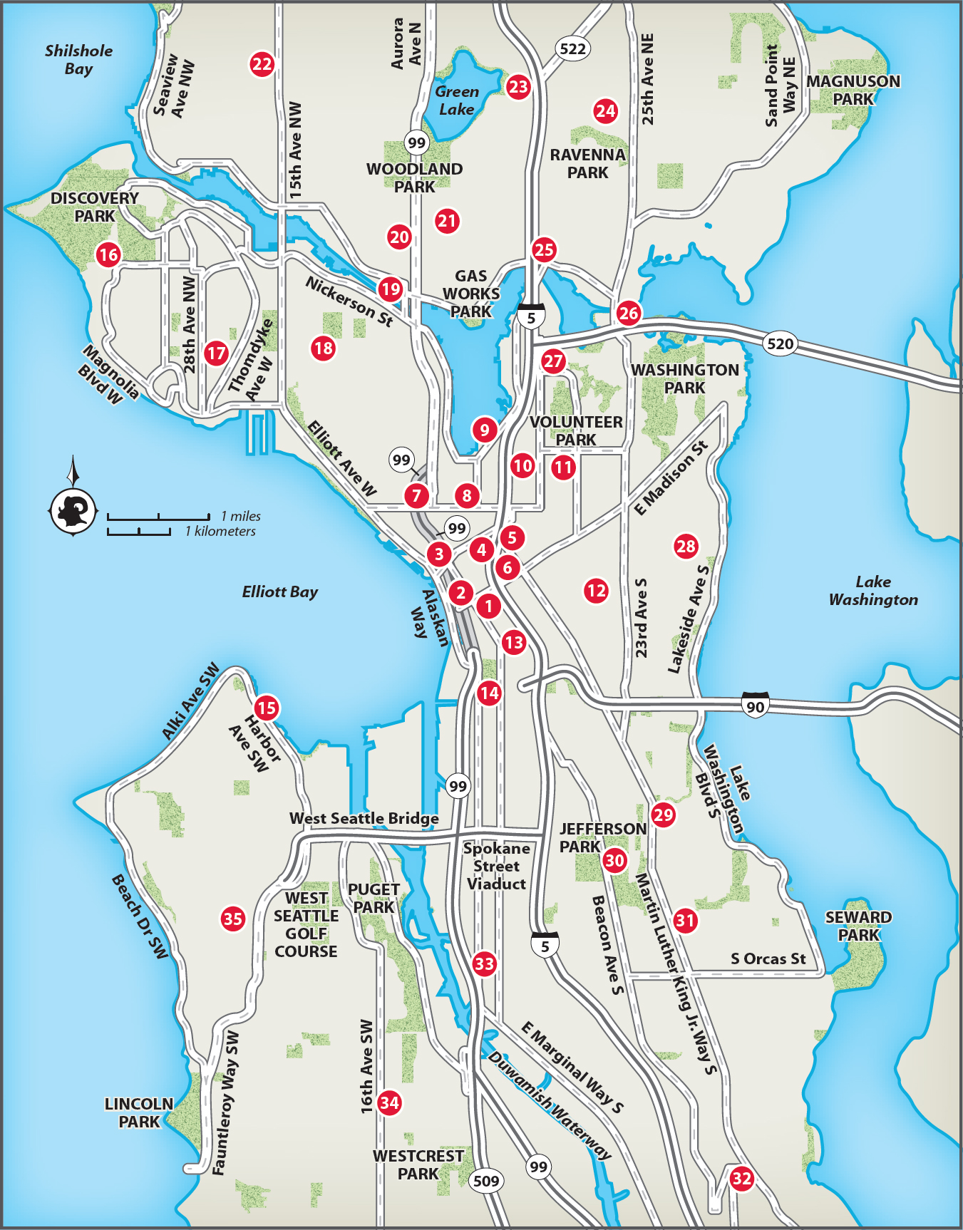 Numbers on this overview map correspond to walk numbers A map for each tour - photo 6