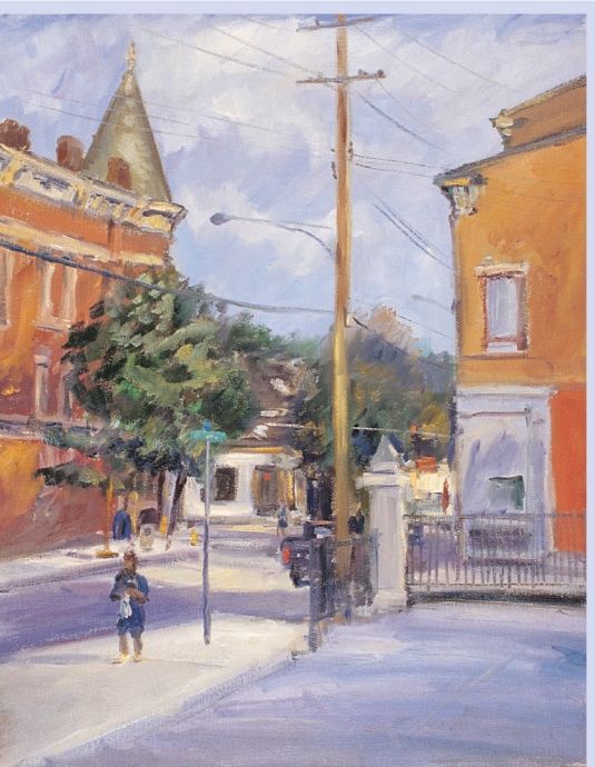 Corner of Chase and Hamilton Greg Albert 20 x 16 51cm x 41cm Oil on - photo 5