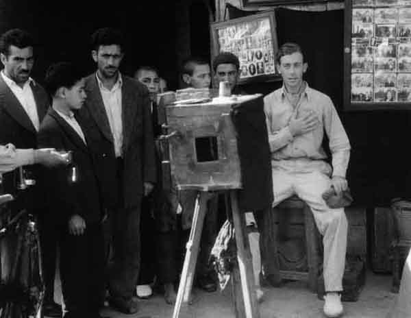 Hugh Carless in the pilgrims photo booth Meshed Iran Camp on the ibex - photo 4