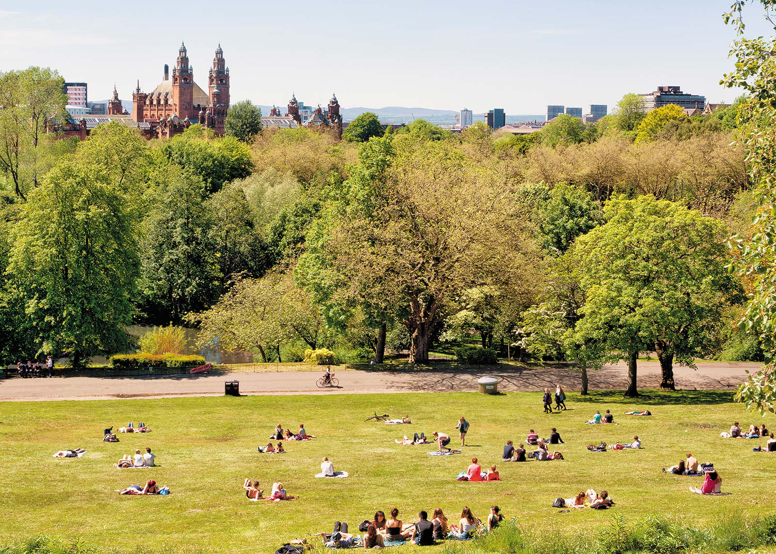 Kicking back in one of the many beautiful and green spaces in Glasgow such as - photo 18