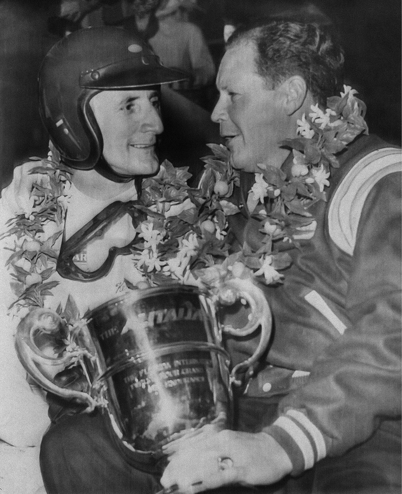 Ken Miles left and Lloyd Ruby seen here after winning the Sebring 12 Hours - photo 3