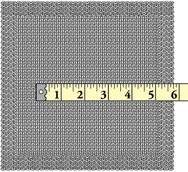 FIGURE 3 Make a swatch at least 6 15 cm square and measure the 4-inch 10 - photo 8