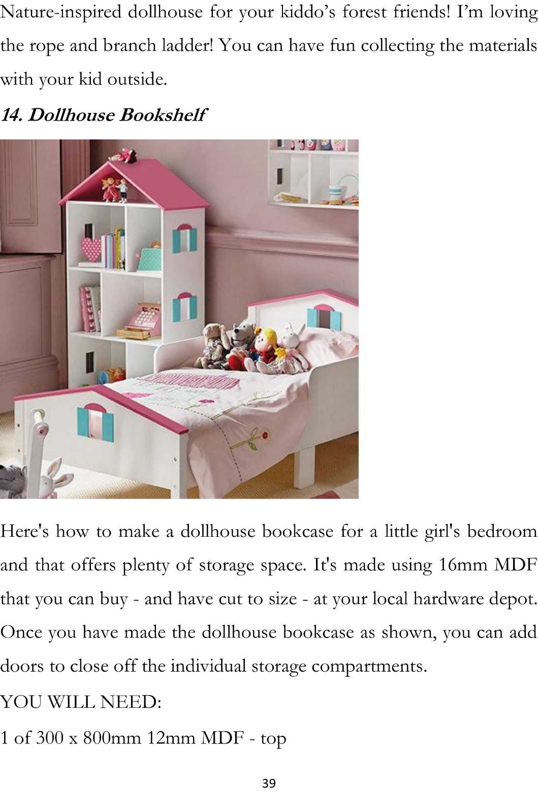 DIY Dollhouse Plans Dollhouse Projects Ideas Gifts for Kids - photo 41