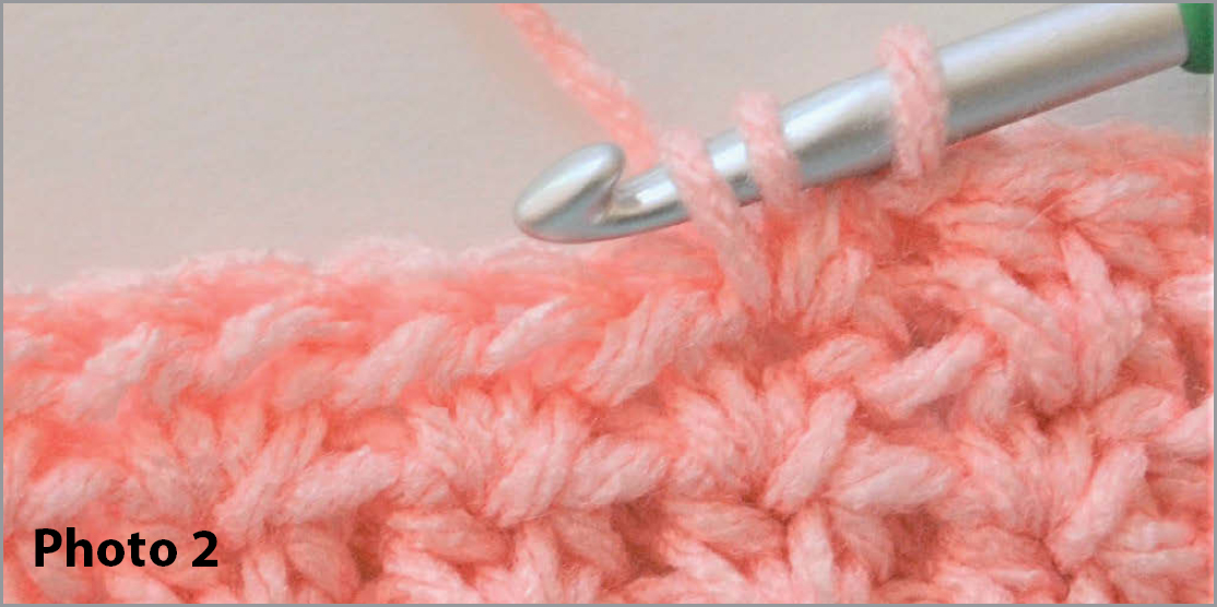 For second half double crochet yarn over insert hook pull up a loop drop - photo 5