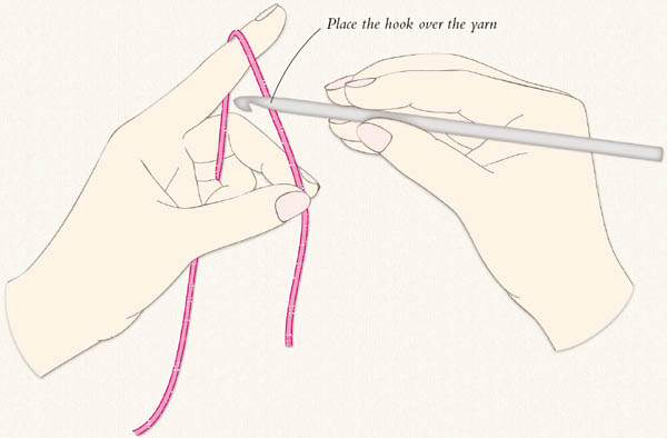 Hold the yarn where it twists and wrap the hook around the yarn - photo 18