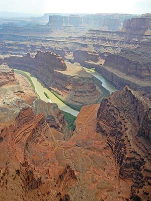 Colorado River from Dead Horse Point State Park Fiery Furnace hike In - photo 16