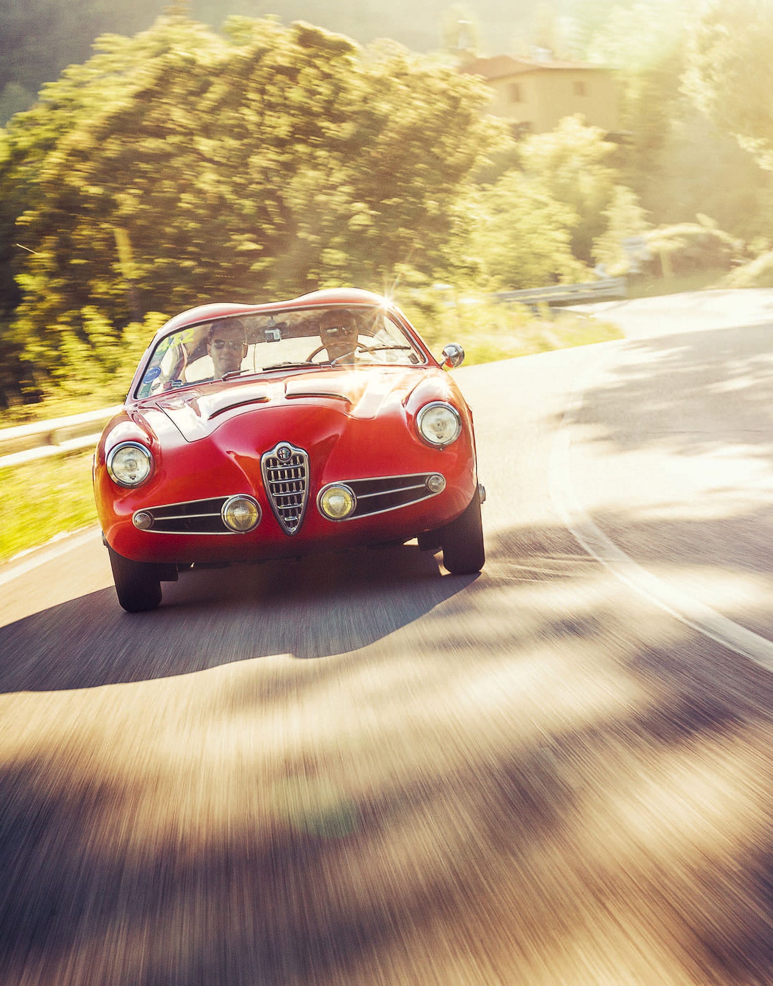 Webster and Gilles in a 1957 Alfa Romeo 1900SS Zagato during the 2016 Mille - photo 3