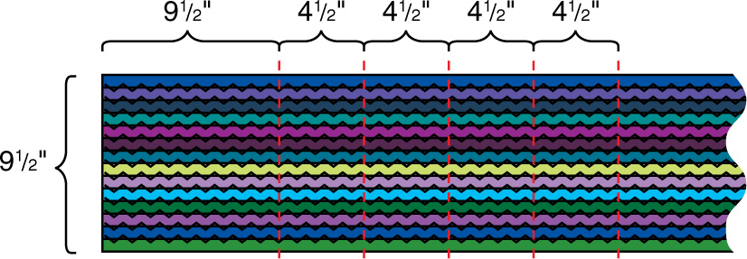 Figure 4 Using the same wide zigzag stitch join all four rectangle segments - photo 8