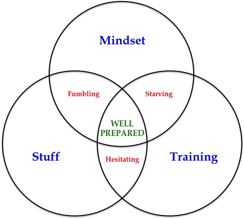 Venn diagram of the relationship between skills stuff and training I want - photo 4