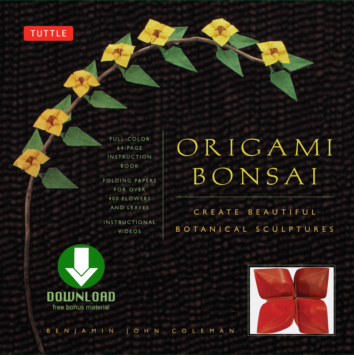 Origami Bonsai Kit Create Beautiful Botanical Sculptures Create Beautiful Botanical Sculptures Includes Origami Book with 14 Beautiful Projects 48 Origami Papers and Instructional DVD - image 1