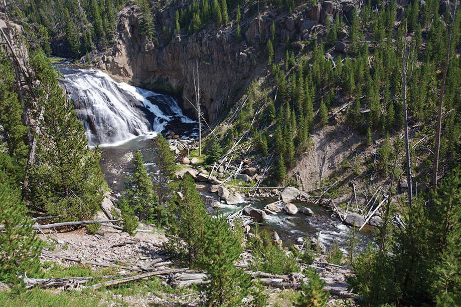 Major tributary to the Firehole the Gibbon River sprays over its largest - photo 3