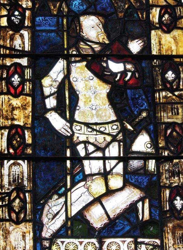 A stained glass window depicting Sir William de Bardwell the likely donor of - photo 7