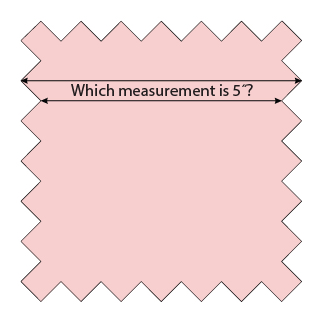 tip For example if the 5 is measured between the tips of the pinked edges be - photo 5