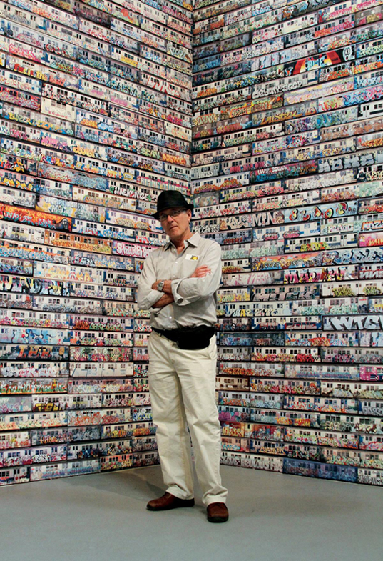 Henry Chalfant in front of his installation at MOCA Los Angeles in 2011 - photo 4