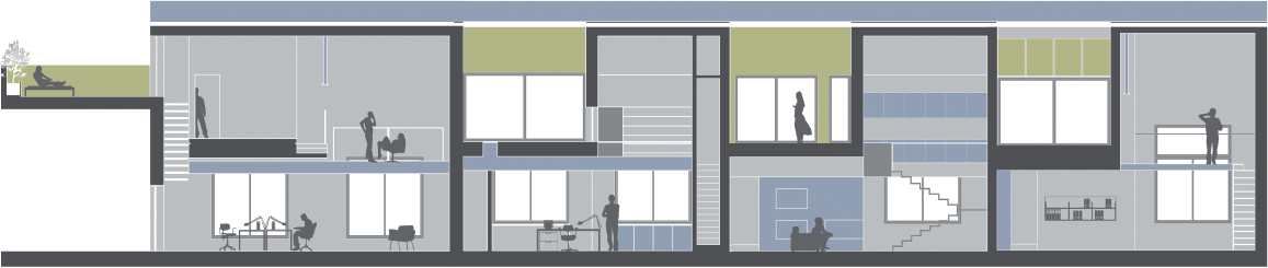 Longitudinal section Upper-floor plan Lower-floor plan Cro - photo 6