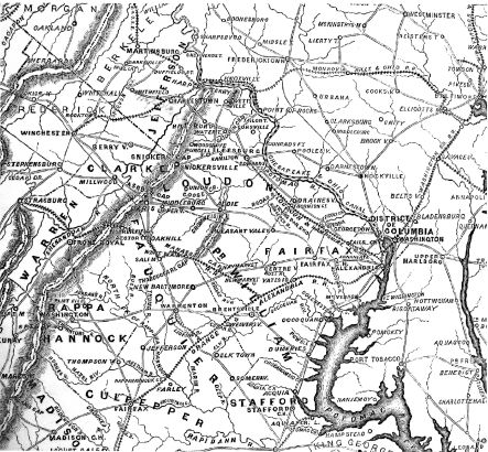 Civil Warera map of Mosbys Confederacy in Northern Virginia including parts of - photo 3
